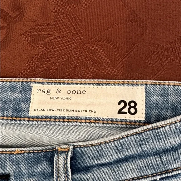 Rag & Bone Low Rise, Slim, Boyfriend Jeans. Size 28 - Picture 9 of 16